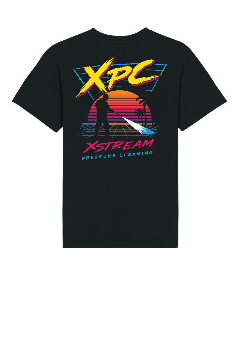 Black Retro Tee — Back
