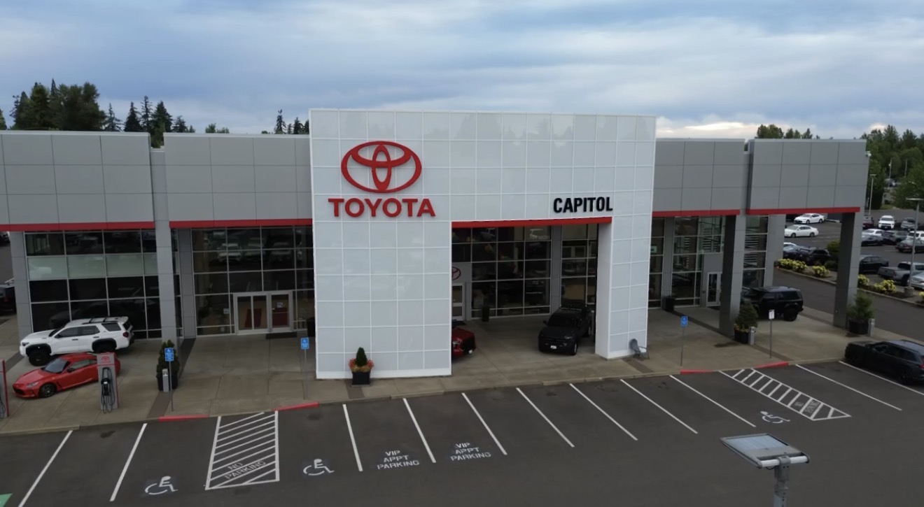 Capitol Toyota dealership exterior after washing